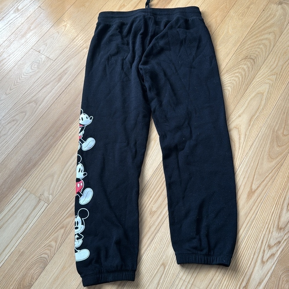Disney Mickey Mouse Hoodie Set Size L Black Sweatshirt Joggers Lounge - Picture 10 of 10